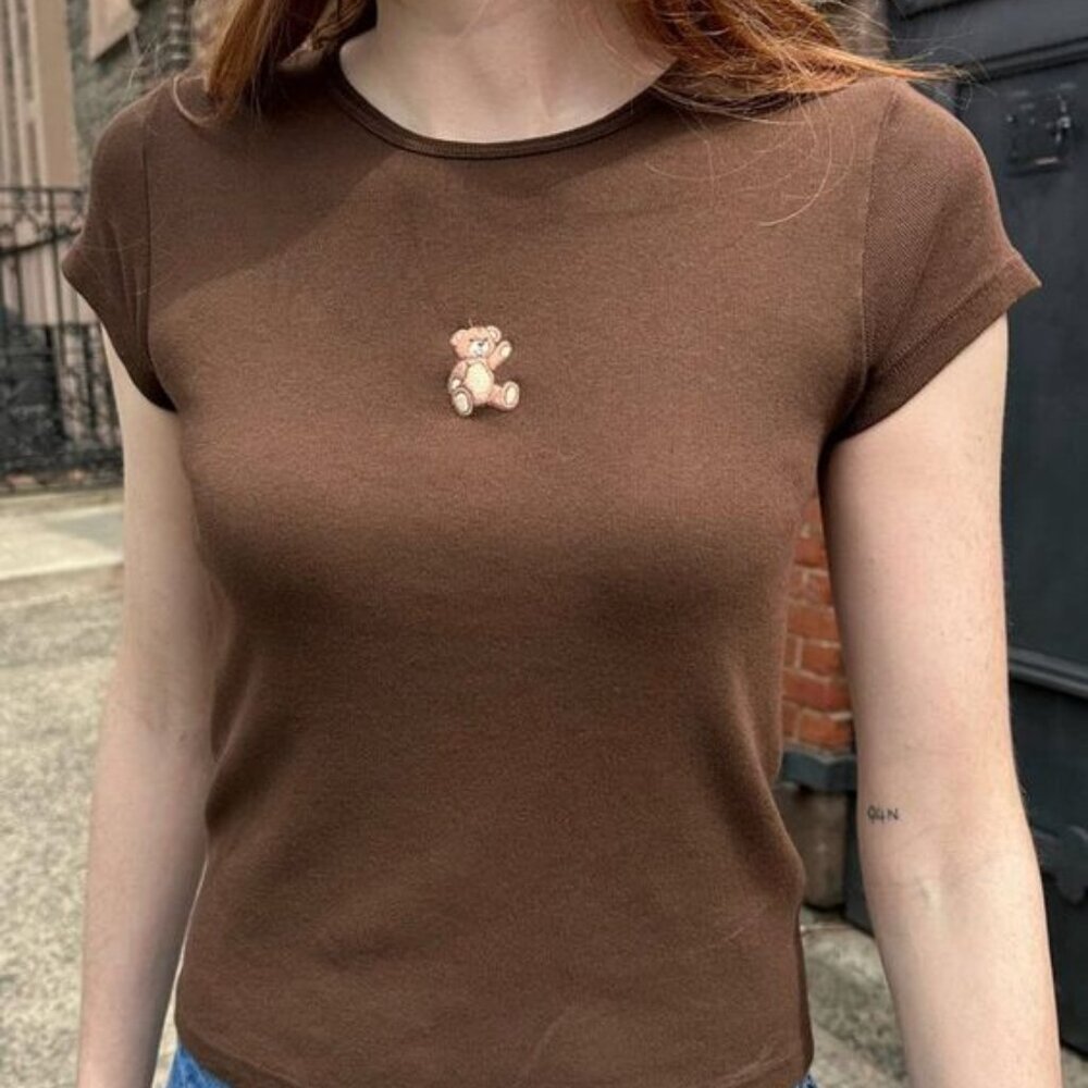 Brandy Melville teddy bear Hailie top
